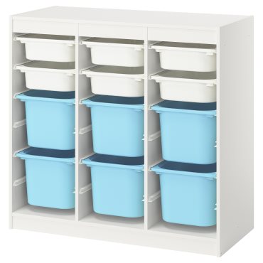 TROFAST, storage combination room divider with boxes, 99x44x94 cm, 296.131.17