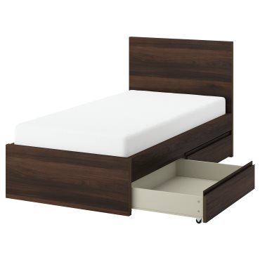 STORKLINTA, σκελετός κρεβατιού με 2 κουτιά αποθήκευσης, 90x200 cm, 296.288.83
