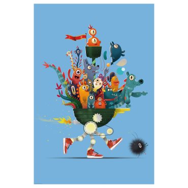 BILD, poster/Creatures on the run, 61x91 cm, 305.451.65