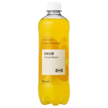 ISKUB, carbonated soft drink/orange flavour/with sugar and sweeteners, 500 ml, 305.480.60