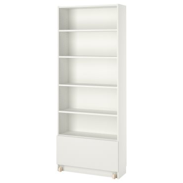 BILLY, bookcase with drawer, 80x30x202 cm, 394.838.08