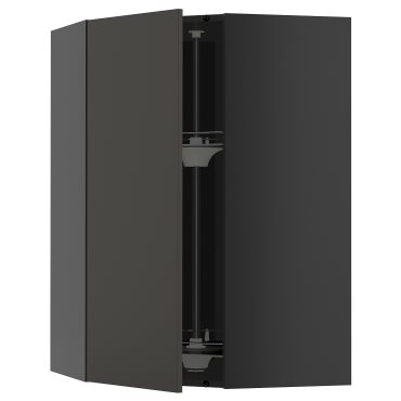 METOD, corner wall cabinet with carousel, 68x100 cm, 395.893.48