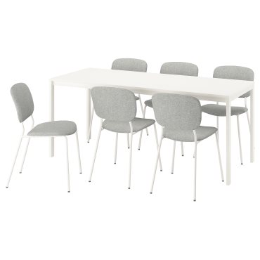 VIHALS, table and 6 chairs, 120/180x74 cm, 395.899.61