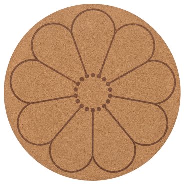SVARTVIDE, place mat patterned flower, 35 cm, 405.508.11