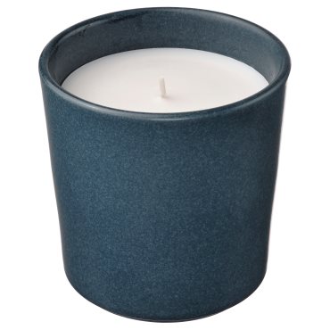 FRUKTSKOG, scented candle in ceramic jar/Vetiver & geranium, 50 hr, 405.558.23