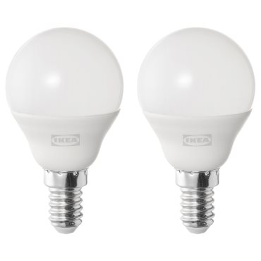SOLHETTA, λαμπτήρας LED E14 470 lumen, 2 τεμ. 4000 K, 405.915.00