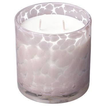 LUGNARE, scented candle in glass/2 wicks/Jasmine, 50 hr, 405.943.44