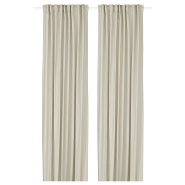 GINSTMOTT, curtains with heading tape/1 pair, 145x300 cm, 405.971.73