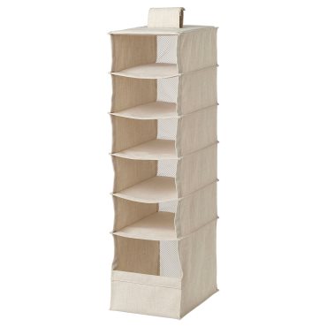 PURRPINGLA, hanging storage with 6 compartments, 22x34x80 cm, 406.122.63