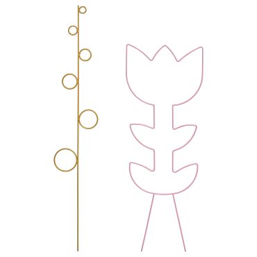 DOFTRIPS, στήριγμα φυτού 2 τεμ. εσωτερικού/εξωτερικού χώρου/διάφορα σχήματα, 406.123.62