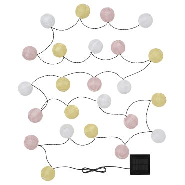 SOLVINDEN, ηλιακή γιρλάντα φωτισμού με ενσωματωμένο φωτισμό LED/24 λαμπτήρες, 406.151.72