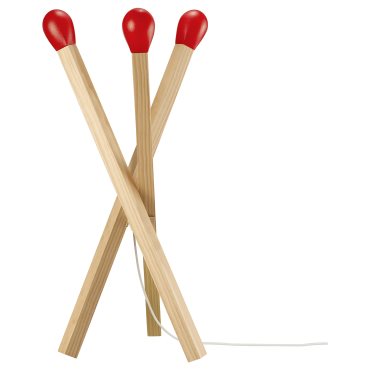 STRÅLA, floor lamp with built-in LED light source/matchstick-shaped, 406.456.02