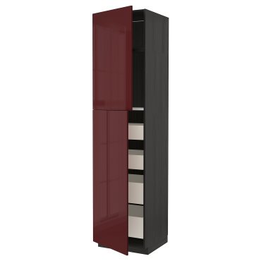 METOD/MAXIMERA, high cabinet with 2 doors/4 drawers, 60x60x240 cm, 494.611.27