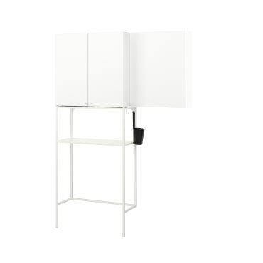 ENHET, σύνθεση αποθήκευσης για χώρο πλυντήριου, 140x32x204 cm, 494.774.68