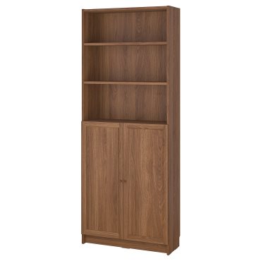 BILLY/OXBERG, bookcase with doors, 80x30x202 cm, 494.833.65