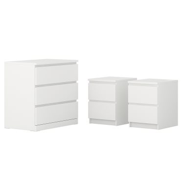 MALM, bedroom furniture, set of 3, 494.834.12