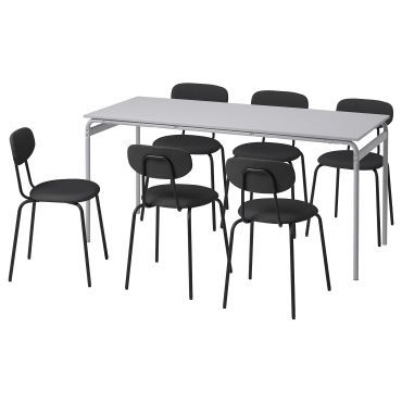 GRASALA/OSTANO, table and 6 chairs, 160 cm, 494.972.87