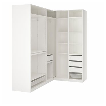 PAX, corner wardrobe, 210/160x236 cm, 495.029.86