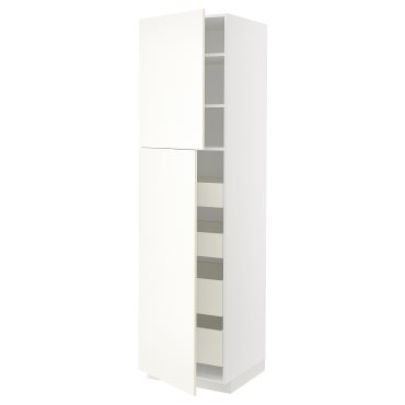 METOD/MAXIMERA, high cabinet with 2 doors/4 drawers, 60x60x220 cm, 495.070.45