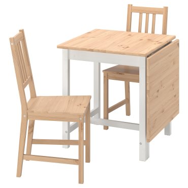 PINNTORP/PINNTORP, table and 2 chairs, 67/124 cm, 495.644.46