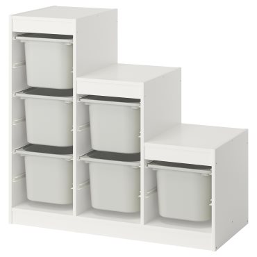 TROFAST, storage combination with boxes, 99x44x94 cm, 495.733.23