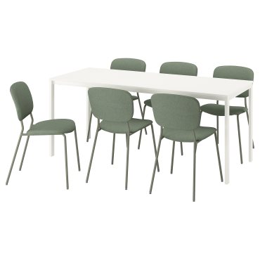 VIHALS, table and 6 chairs, 180x74 cm, 495.899.46