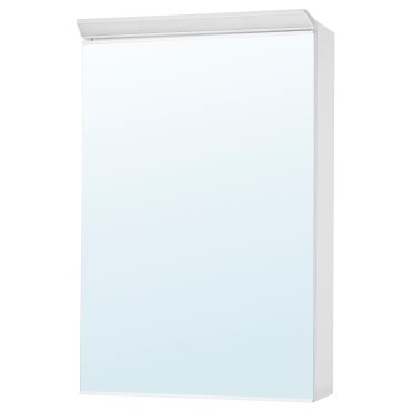 TREASJON, mirror cabinet with door/built-in lighting, 50x17x75 cm, 505.644.45