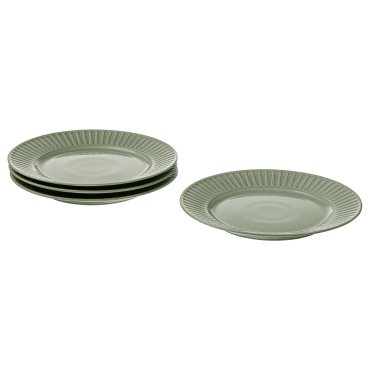 STRIMMIG, plate stoneware/4 piece, 27 cm, 505.676.70