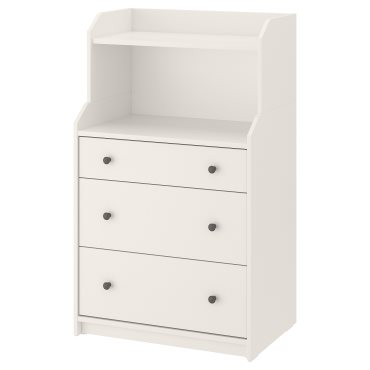 HAUGA, chest of 3 drawers with shelf, 70x46x116 cm, 505.815.29
