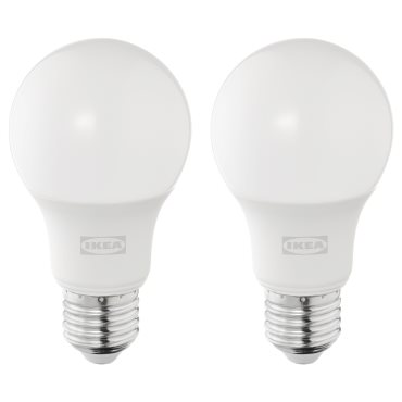 SOLHETTA, λαμπτήρας LED E27 470 lumen, 2 τεμ. 2700 K, 505.914.82