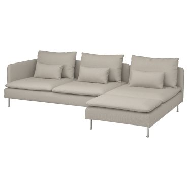 SODERHAMN, 4-seat sofa with chaise longue and open end, 594.497.00
