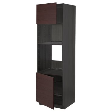 METOD, high cabinet for oven/microwave with 2 doors/shelves, 60x60x200 cm, 594.684.06