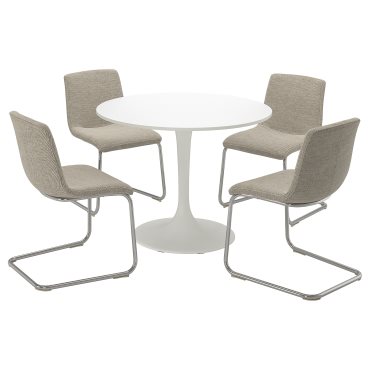 DOCKSTA/LUSTEBO, table and 4 chairs, 103 cm, 595.235.30