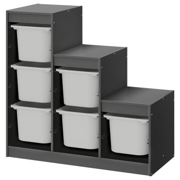 TROFAST, storage combination with boxes, 99x44x94 cm, 595.268.59