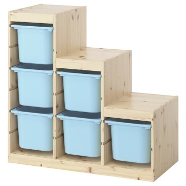 TROFAST, storage combination with boxes, 94x44x91 cm, 595.734.12