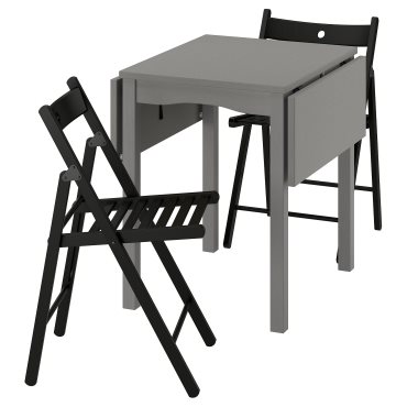 HAUGA/FRÖSVI, table and 2 folding chairs, 55x82x109/74 cm, 595.749.06