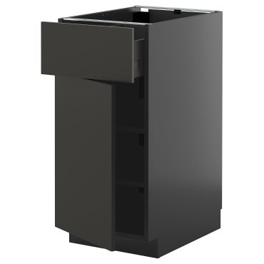 METOD/KNIVSHULT, base cabinet with drawer/door, 40x60 cm, 595.894.70