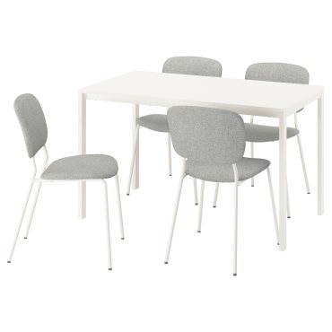 VIHALS, table and 4 chairs, 125x74 cm, 595.899.36