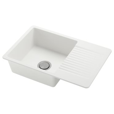 KILSVIKEN, inset sink 1 bowl with drainboard, 72x46 cm, 595.903.98
