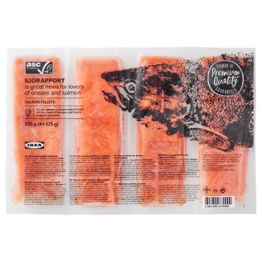 SJORAPPORT, salmon fillet/ASC certified/frozen/frozen, 500 g, 603.600.37