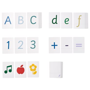 UNDERHÅLLA, cards/letters/numbers/signs, 64 pack, 605.521.59