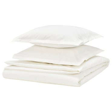 HAMPFLOCKEL, duvet cover and 2 pillowcases, 240x220/50x60 cm, 606.063.79
