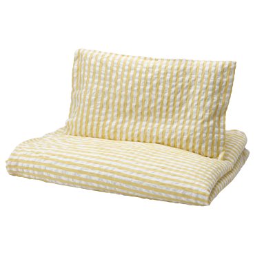 LEN, duvet cover 1 pillowcase for cot, 110x125/35x55 cm, 606.385.92