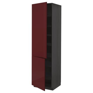 METOD, ψηλό ντουλάπι με ράφια/2 πόρτες, 60x60x220 cm, 694.558.37