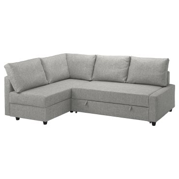 FRIHETEN, corner sofa-bed with storage and extra back cushions, 695.170.53