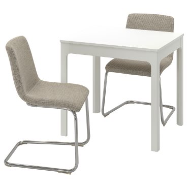 EKEDALEN/LUSTEBO, τραπέζι και 2 καρέκλες, 80/120 cm, 695.234.88