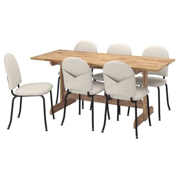 NACKANAS/EBBALYCKE, table and 6 chairs, 180 cm, 695.601.50