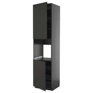 METOD, ψηλό ντουλάπι για φούρνο με 2 πόρτες/ράφια, 60x60x240 cm, 695.869.75