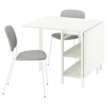 VIHALS, gateleg table and 2 chairs, 39/95/151x90 cm, 695.902.51