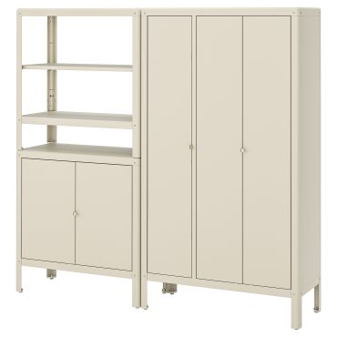 KOLBJÖRN, shelving unit with 2 cabinets outdoor/indoor, 171x37x161 cm, 696.155.29